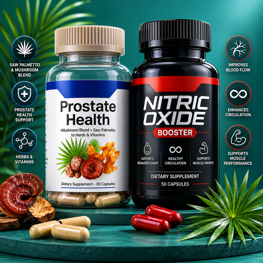 Prostate Health + Nitric Oxide Booster: soporte para la próstata y la circulación